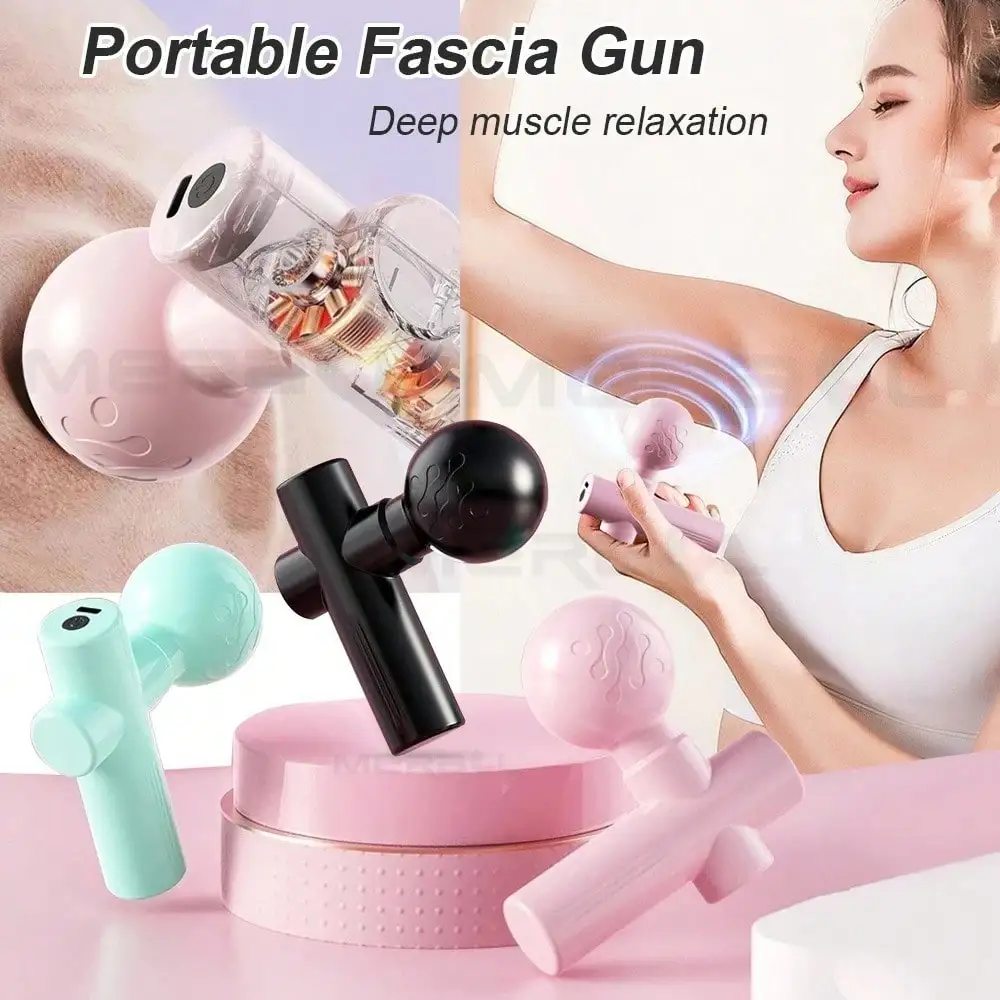 Vibration Massage Gun - 2026 Mini Pistola de Massagem Vibratória