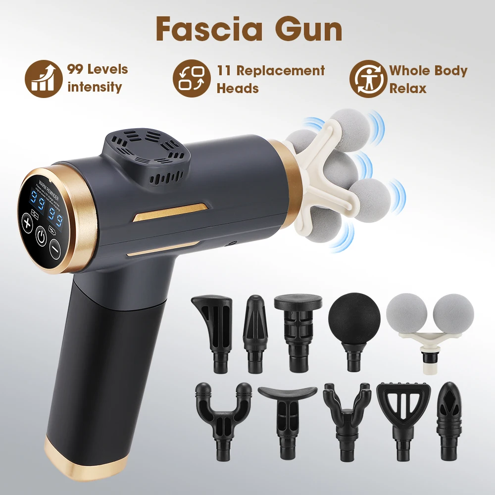 Vibration Massage Gun - Pistola de Massagem Elétrica 24W com