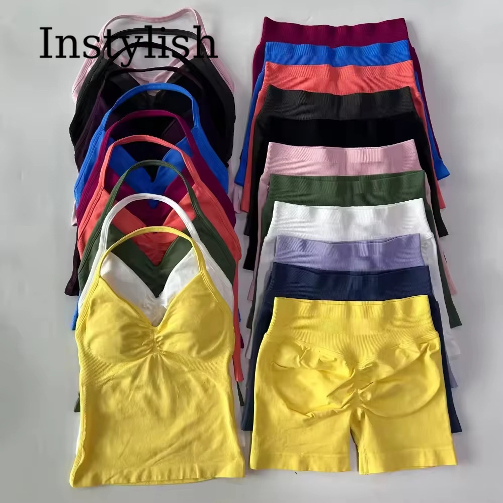 Yoga Fitness Top - Conjunto de Yoga Sem Costura para
