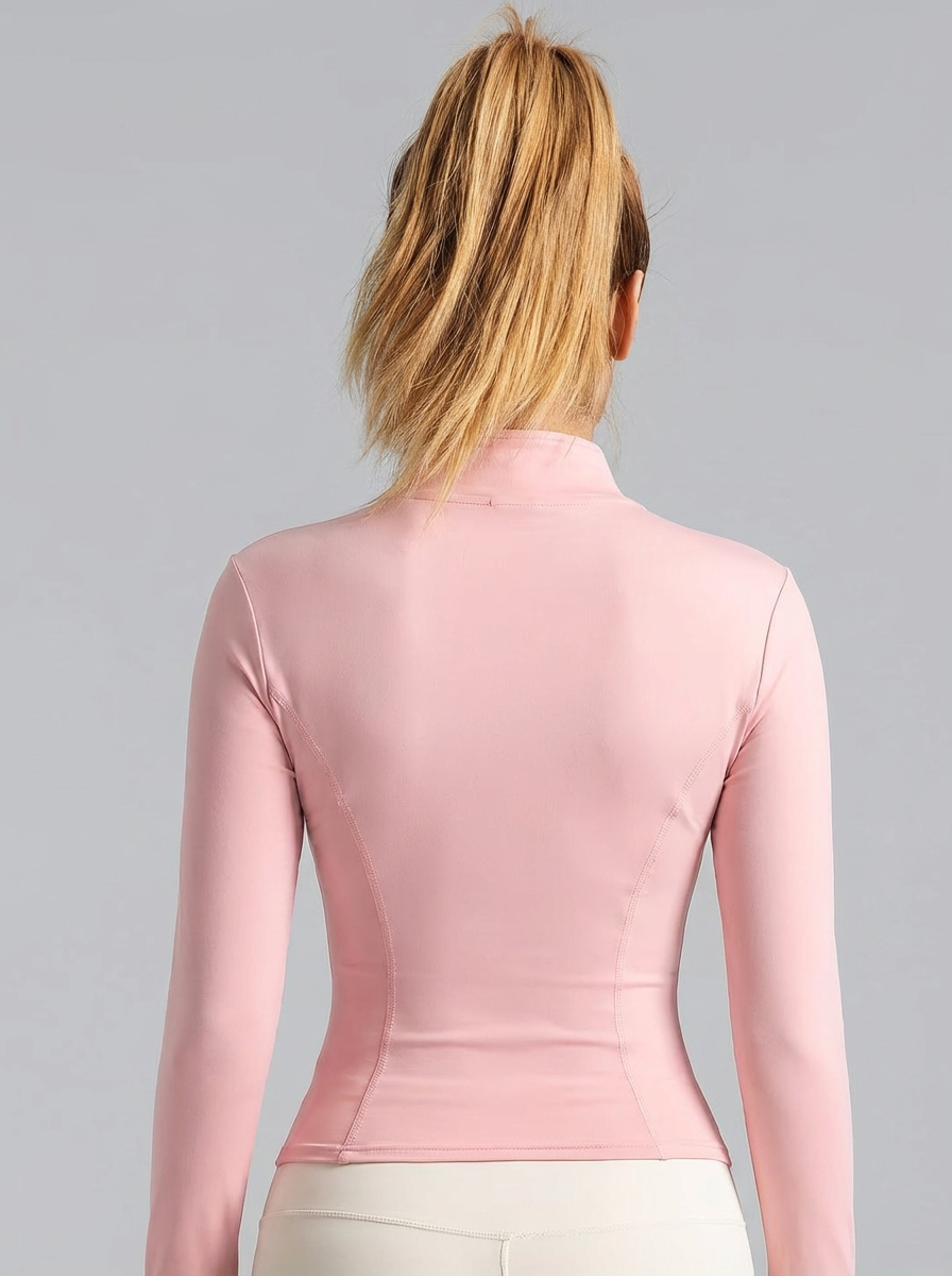 Nova Jaqueta Feminina Rosa Cla - Yoga Fitness Workout avaliação e preço