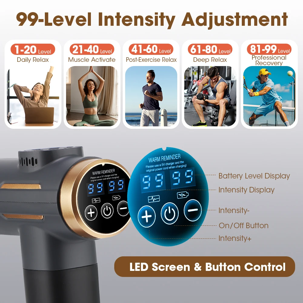 Pistola de Massagem Elétrica 2 - Vibration Massage Gun avaliação e preço