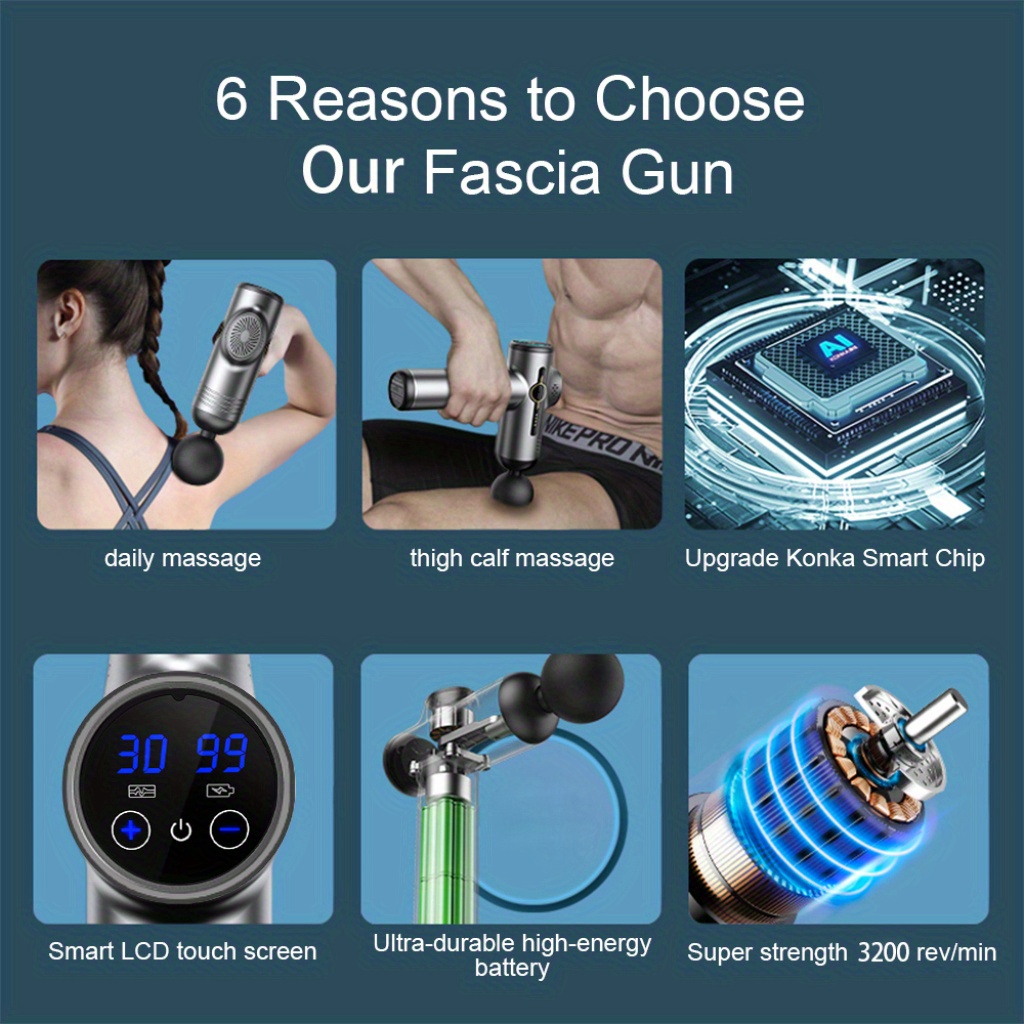 Pistola de massagem de 99 níve - Vibration Massage Gun avaliação e preço
