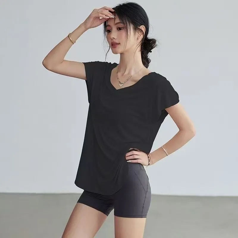 Camiseta de Yoga Feminina com  - Yoga Fitness Top avaliação e preço